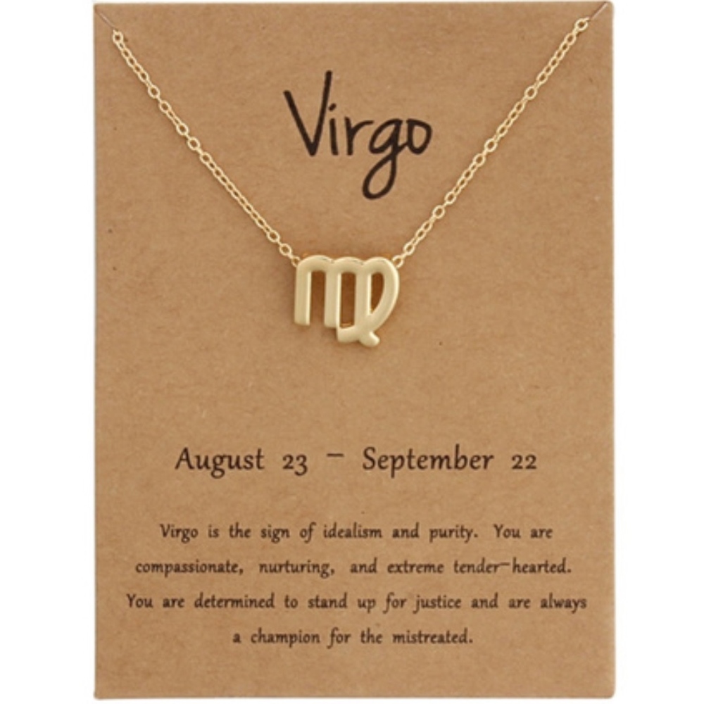 Zodiac Charm Pendant Necklace VIRGO